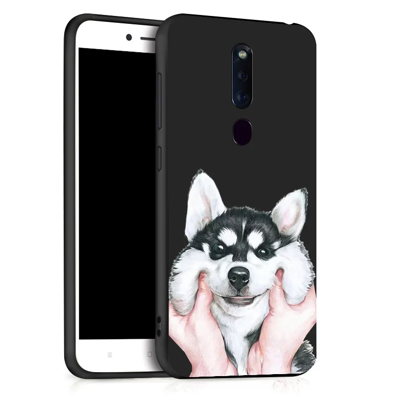 

For OPPO F11 Pro Case Cover Carton Painted Soft Full Black Cover Phone Case For OPPO F11 Pro F11Pro Cases Fundas Coque 6.4"