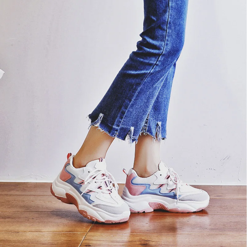 

Dropshipping Fashion Ladies Casual Shoes For Woman Vulcanized Shoes Breathable Wild Platform Women Shoes Sneakers GZXX014