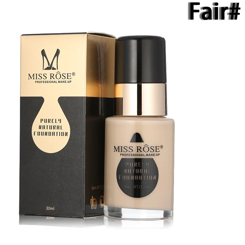 MISS ROSE 30MLGlass Bottle Foundation Repair Nourishing Concealer Foundation