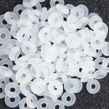 Contas de rolha de segurança transparente, 30 peças de amuleto de borracha branco de silicone para pulseira de gel de sílica transparente elástico transparente de borracha