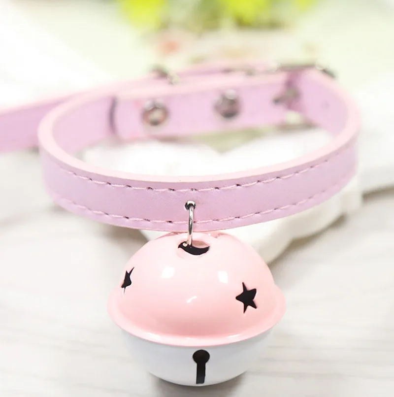 Adjustable PU Leather Bell Cat Collar Puppy Pet Collar for Cats Baby Dogs Puppies Pet Producst Cat Accessoires7