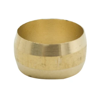 

Legines Brass Compression Sleeves Ferrels Tube Fittings 1/8" 3/16" 1/4" 5/16" 3/8" 7/16" 1/2" 5/8" 3/4" OD, Pack of 20