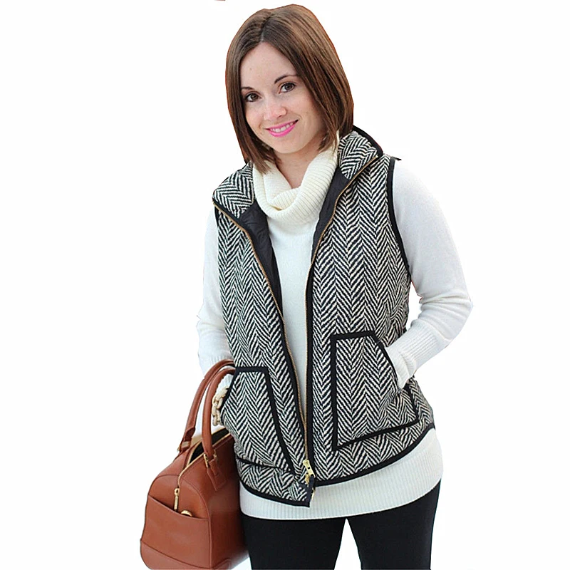2017 New Fashion Autumn Women Vest Winter Sleeveless Big