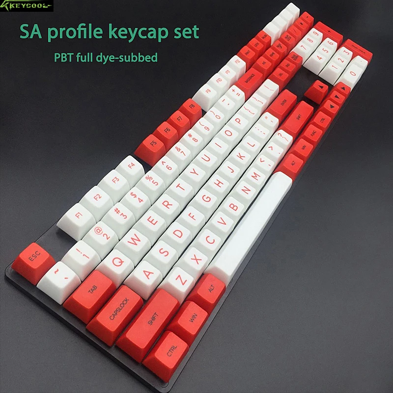 First Creation PBT Dye-Sublimation Keycap Red Alent Factory Special PBT Keycaps For OEM Profile Sa MX Axis Mechanical Keyboard