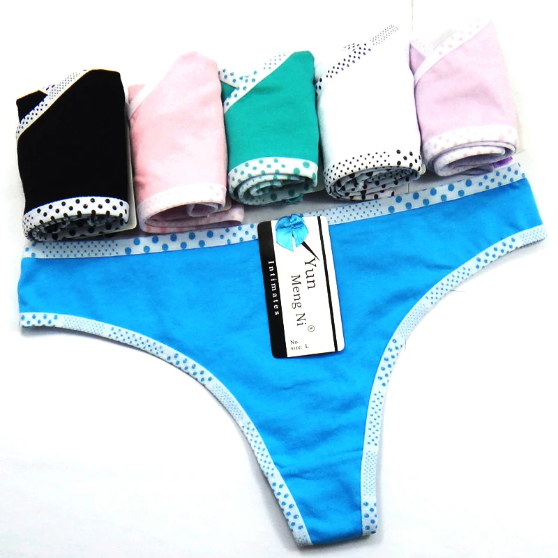M L Xl Women G String Cotton Sexy Patchwork G String Fashion Waist Panties Womens Thongs Briefs 