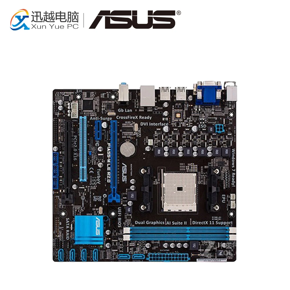 

Asus F1A55-M LE R2.0 Desktop Motherboard A55 Socket FM1 DDR3 32G SATA2 USB2.0 uATX