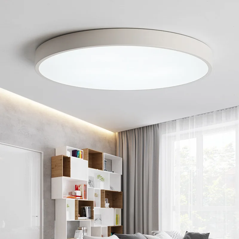 Luzes de Teto Lâmpadas de Teto Elétrico para Varanda Sala de Estar Venda Quente Ultra-fino Circular Controle Remoto Dispositivo - Cozinha 5cm Led Mod. 255608 31 dispositivo elétrico para varanda sala de estar cozinha
