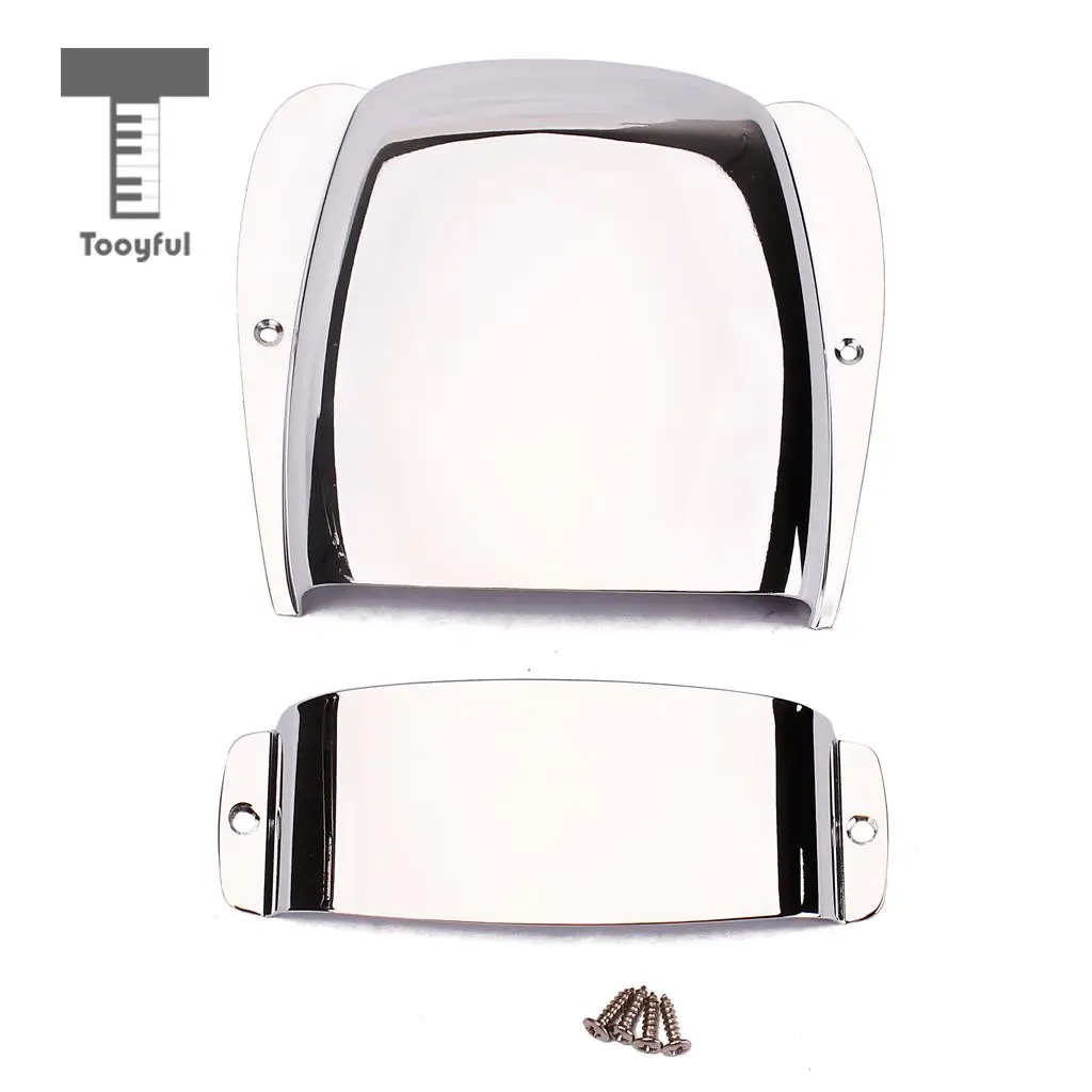 

Tooyful High Quality Chrome Plated Pickup Bridge Plate Cover for Bass Electric Acoustic Guitar Part Accessory String Instruments