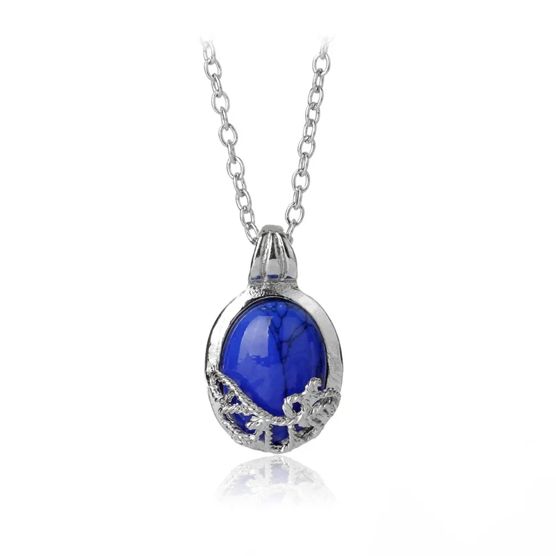 FWORLD Vintage blue stone Sun Protection spell necklaces