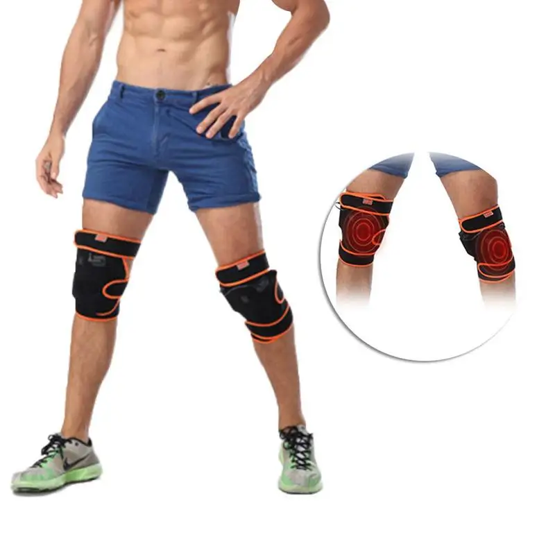 

2Pcs Outdoor Dual-Use Thermal USB Electric Heating Warm Knee Pads Heating Rechargeable Battery Charging 5 Files Controllable