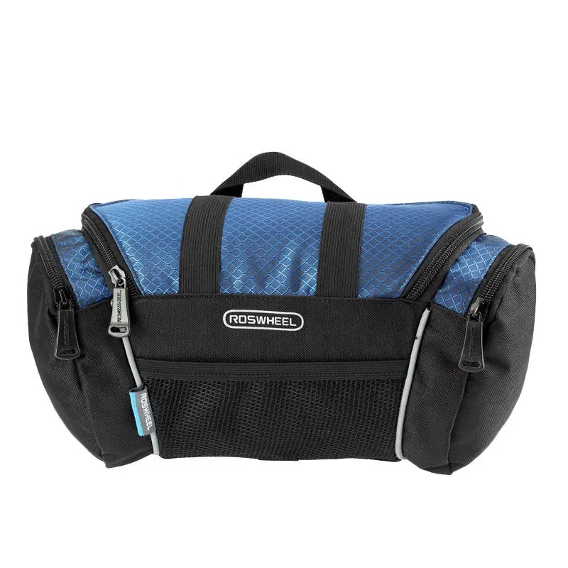 ROSWHEEL 5L велосипедная сумка Руль Передняя Труба велосипедная корзина сумка через плечо - Цвет: Blue