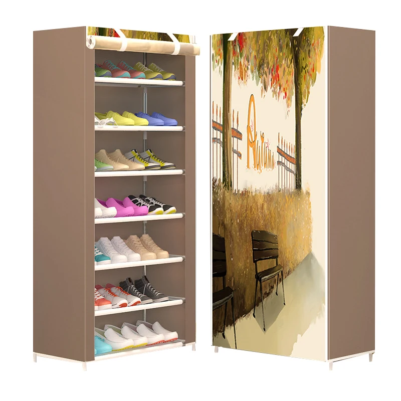 

The new modern minimalist shoe eight layer thickening non-woven dust creative combination cabinet storage rack