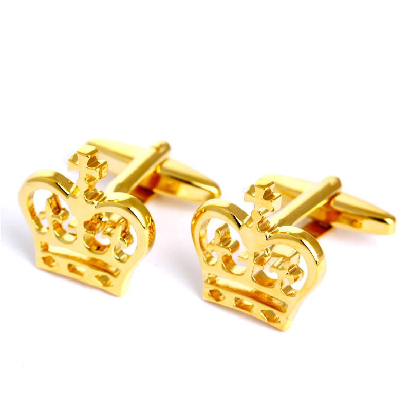 Cufflinks men's designer cufflinks Gold imperial crown cufflink custom
