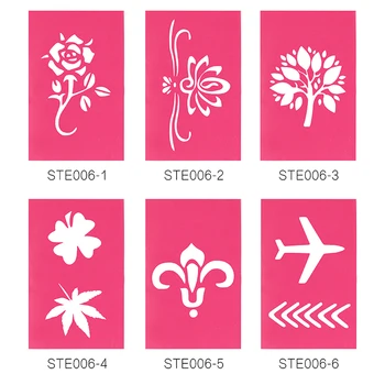 

OPHIR 25 Designs Airbrushing Stencils Glitter Tattoo Stencils for Body Art Paint Temporary Glitter Tattoo Template _STE006