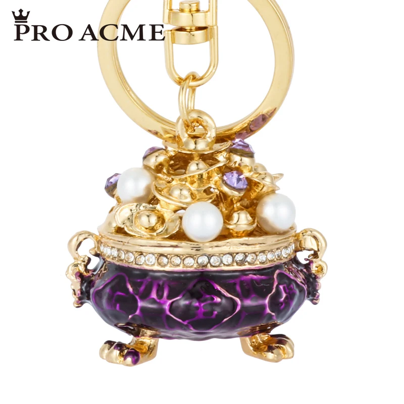 

Pro Acme Chinese Style Censer Enamel Keychains Keyring for Men Women Handbag Pendant Car Key Holder Jewelry Accessories PWK0880