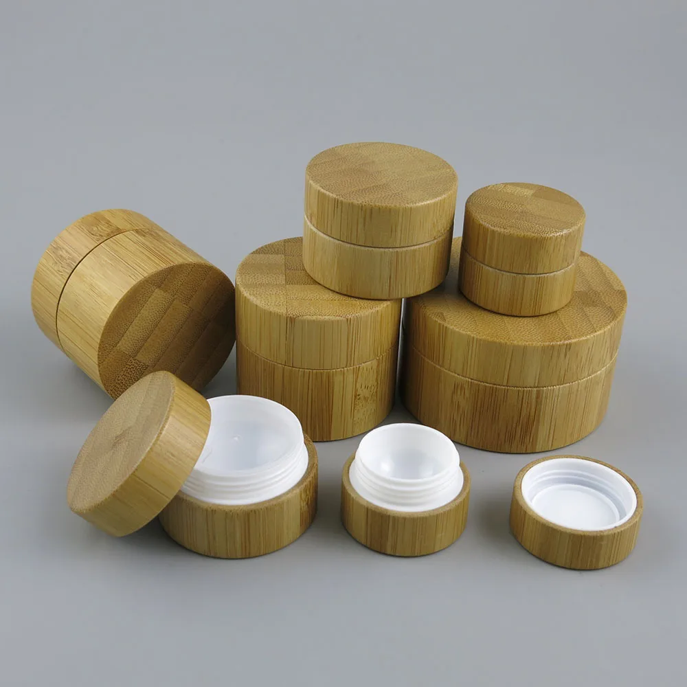 6 x 5g 10g 30g 50g Bamboo Container Cream Jar Portable Jars For Cosmetic Packaging 1oz 2