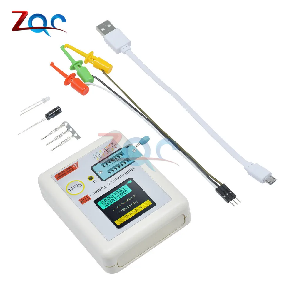 TC-T7-H Высокоточный Транзистор тестер ESR Диод Триод Емкость MOS/PNP/NPN LCR MOSFET TFT ЖК-экран тестер мультиметр T7