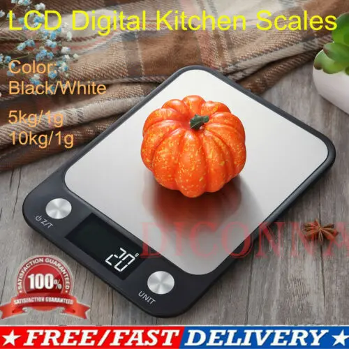 

5KG/1G 10kg /1g Digital Kitchen Scale ounce Slim Electronic Stainless Steel Accurate LCD Digital Scale Food Kitchen Scales