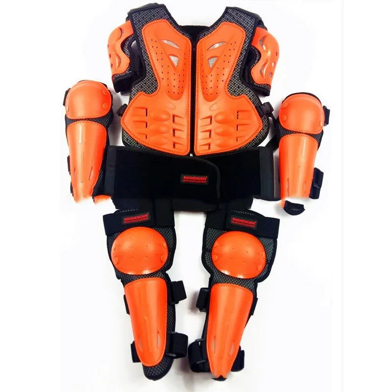 5 piece motorcycle child armor protective clothing motocross children