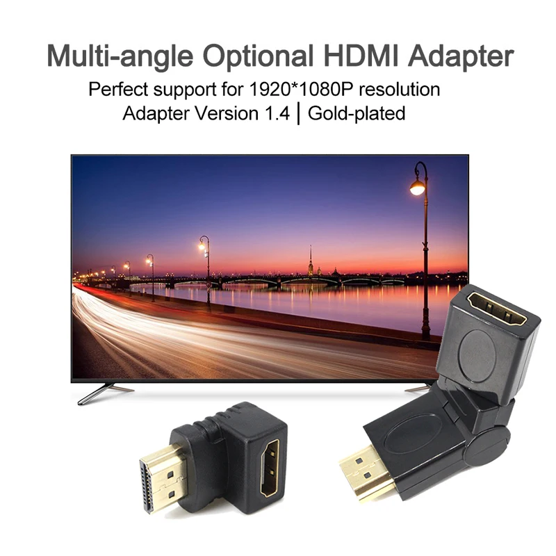 HDMI соединитель папа к HDMI Женский адаптер, преобразователь, удлинитель вверх вниз правый левый угол для 1080P HDTV PC HDMI адаптер