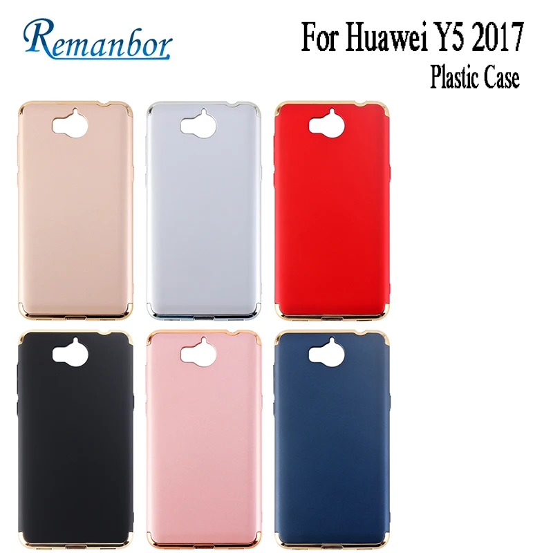 Remanbor для huawei Y5 2017 шт. покрытие Матовая Жесткий Пластик случае Роскошные золотые