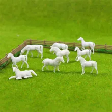 AN15002B 100ピース1:150 unaintedモデル馬ホワイト家畜馬nスケールモデル風景風景レイアウト