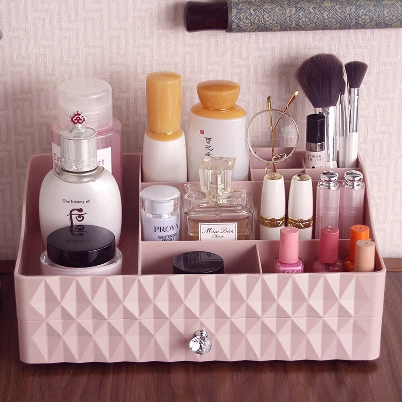 

Agile drawer type cosmetic storage box, home dressing table, plastic creativity, large desktop jewelry storage box