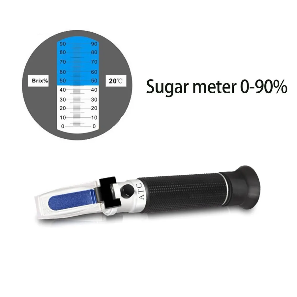 0-50% и 0-90% Ручной рефрактометр с раствором сахара и Брикса, сахаромер, измерители концентрации, измерительный инструмент