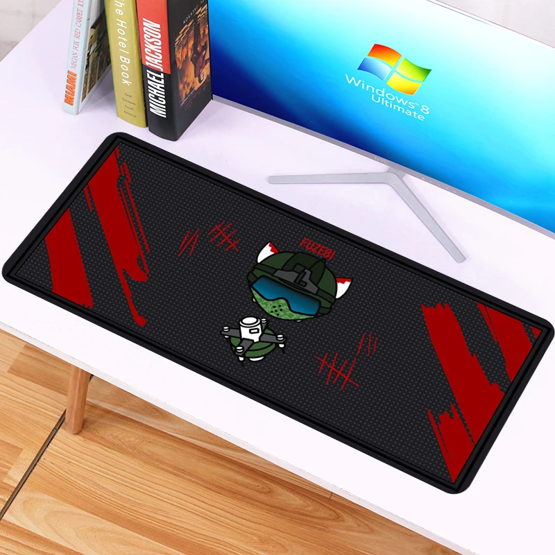 SIANCS XL كبيرة PC لوحة ماوس للألعاب ألعاب 70x30 cm قوس قزح ستة الحصار الماوس وسادة مطاطية للكمبيوتر مكتب للحاسوب شخصي حصيرة لوحة المفاتيح