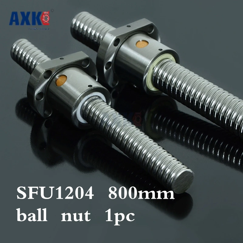 

Axk Free Shipping Sfu1204 800mm Rolled Ball Screw C7 With 1204 Single Ball Nut For Cnc Parts