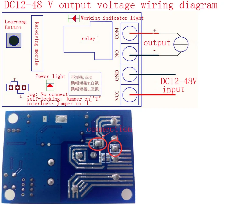 Новинка года DC12V 24 V 36 V 48 V 10A 1CH 1 Channe РЧ беспроводной пульт дистанционного управления Переключатель Системы, 1X передатчик+ приемник-1 шт.), 315/433 МГц