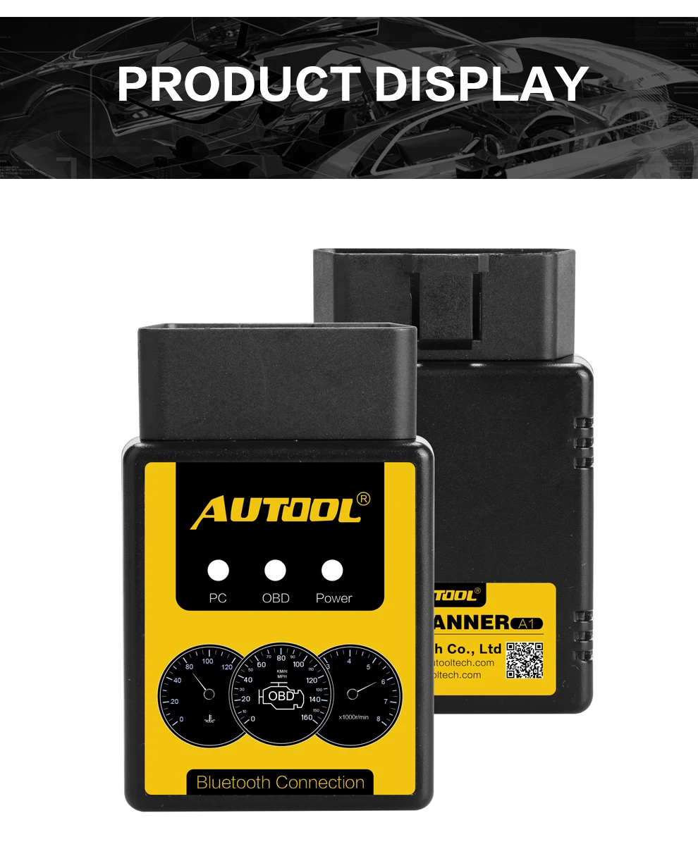 AUTOOL A1 V1.5 OBD сканер A1 с Bluetooth wifi поддерживает все протоколы OBDII лучше, чем Супер Мини ELM327 OBD2 диагностический инструмент