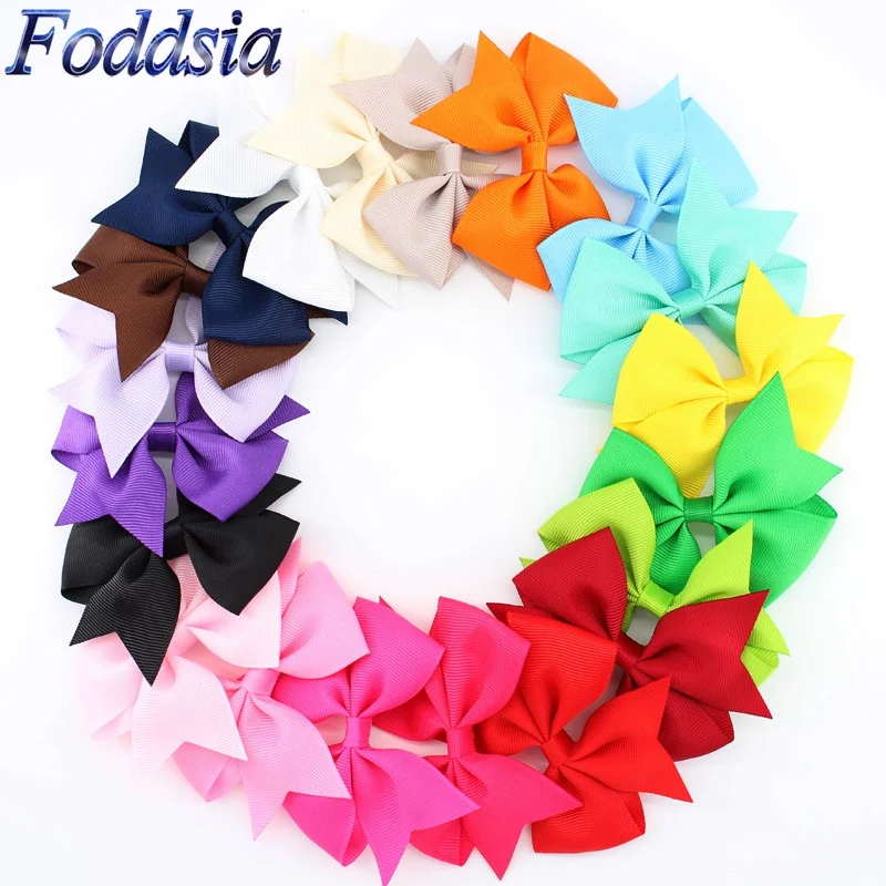 

Foddsia 20pcs/lot Barrettes For Children Girls Ribbon Hair Clip Bows Girls Hairpins Kid Hair Accessories Hairgrip Headwear H05