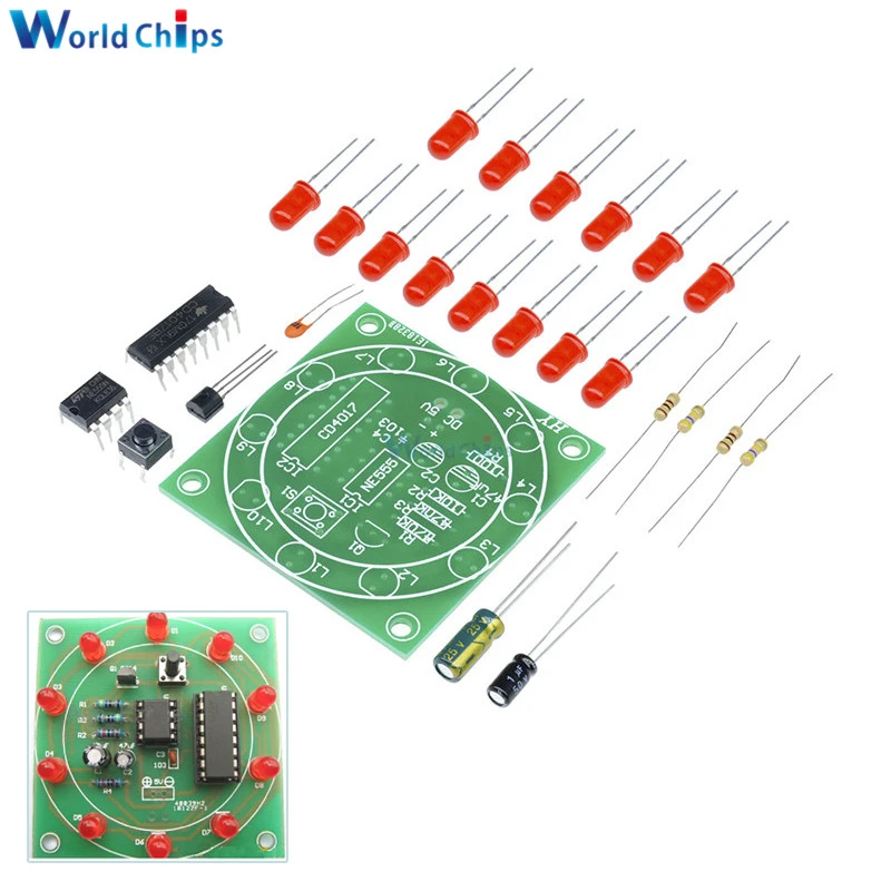 2PCS Electronic Lucky Rotary Suite DIY Kits Production Parts And Components