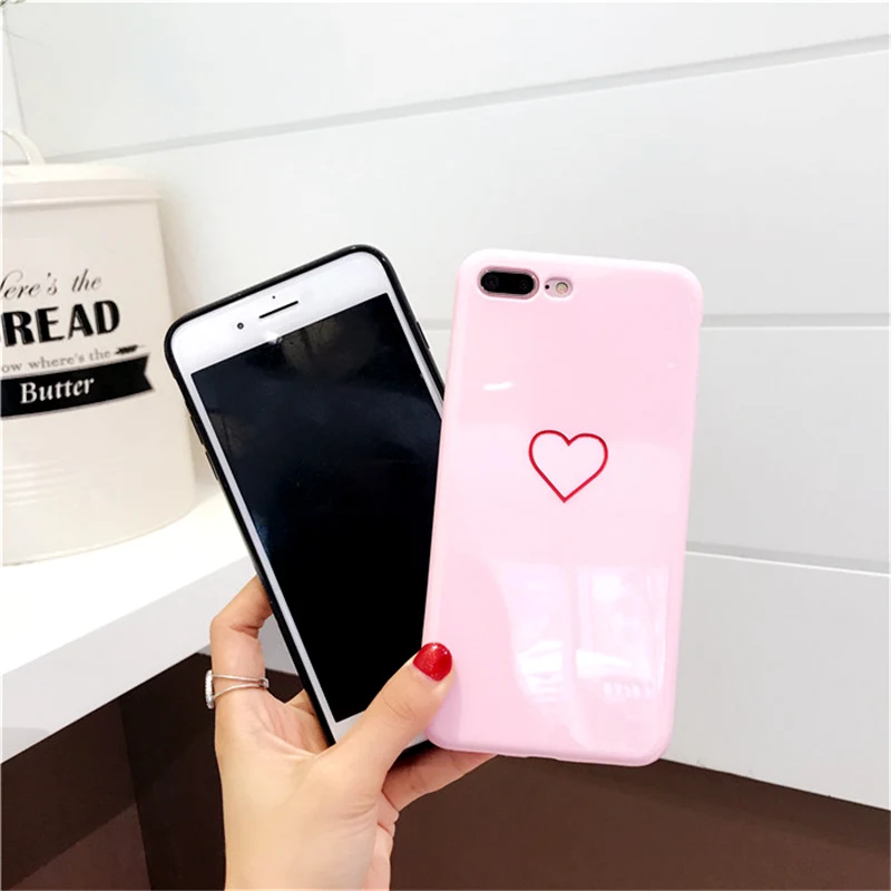 Чехол для телефона Lovebay для iPhone 6, 6s, 7, 8 Plus, X, XR, XS, Max, Модный мягкий ТПУ чехол с изображением сердца и сердечек для iPhone 7
