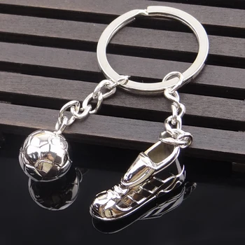 

2018 Football Fans Theme Keychain Decoration Anniversary Gift Aluminum Alloy Ornament Key Ring Soccer Mobile Strap Birthday Gift