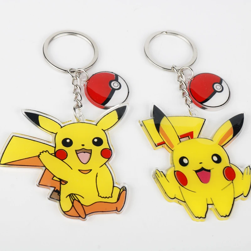 

Anime Figure Cute Animal Keychain PVC Cartoon Pocket Monsters Pikachu Pendant Key Chain Key Ring Kids Key Holder Gifts