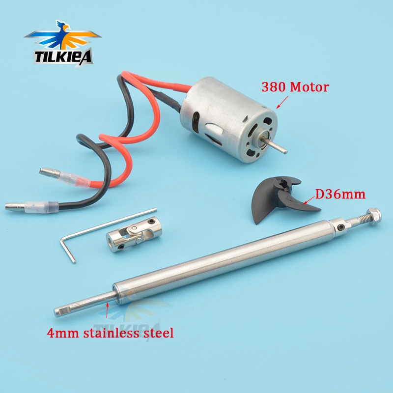 Rc Boat 380 Motor With Shaft+propeller 