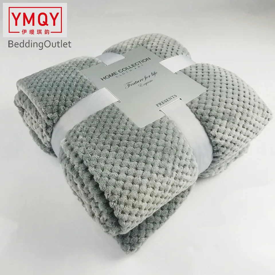 

BeddingOutlet Flannel Fleece Throw Blanket Soft Travel Blanket Solid Color Bedspread Cover for Bed Sofa Warm Gift Dropship C