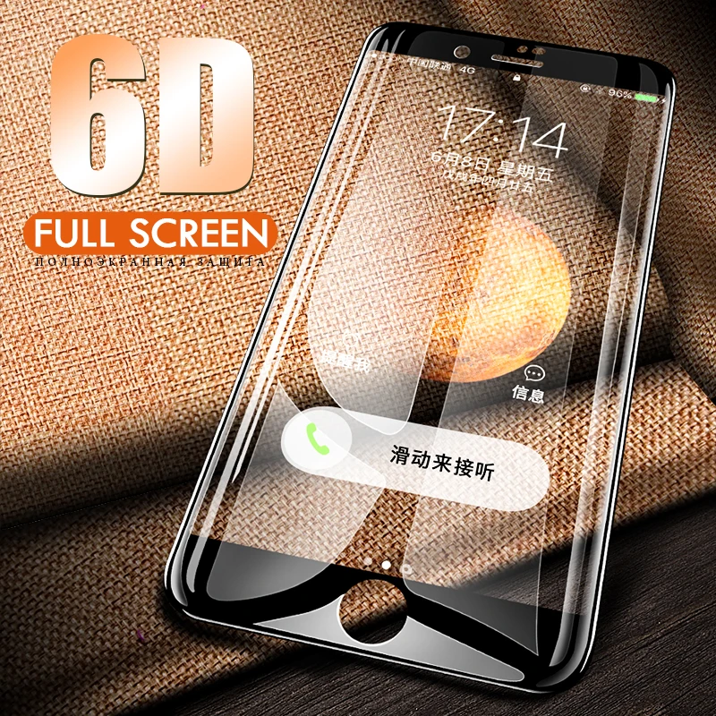 MooPok Full Cover 6D Edge Tempered Glass For iPhone X 7 8 6 6s Plus Screen Protector For iPhone 10 6 6s 7Plus Film Protection