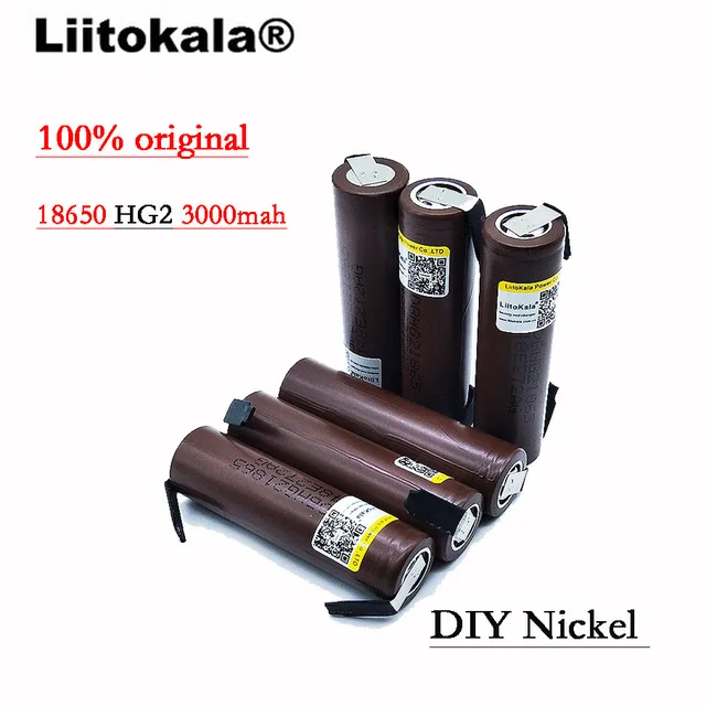 Батарея Liitokala 6 шт./лот 18650HG2 HG2 18650 3000 мАч 3 В разряд 10 А для никелевых аккумуляторов
