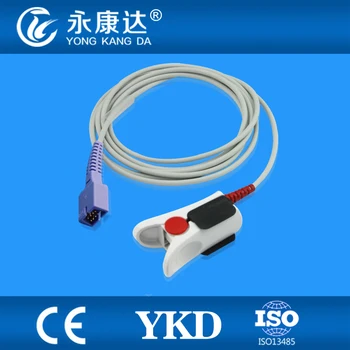 

Nellcor (OXI-TECH) adult finger clip spo2 sensor,length 3 meter/9pin spo2 probe,medical TPU cable