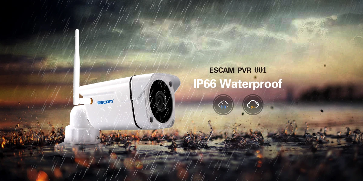 ESCAM PVR001 ONVIF HD 720P P2P частная облачная Водонепроницаемая ip-камера безопасности с поддержкой обнаружения движения