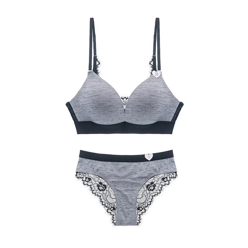 Varsbaby Soutien-Gorge et Culotte /à Armatures en Dentelle /à Coupe Fine pour Femmes