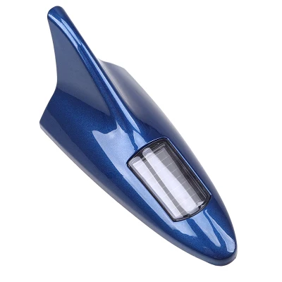 Posbay автомобильная антенна плавник акулы солнечной энергии Предупреждение льная лампа антенны для BMW/Honda/Toyota/VW светодиодный автомобиль крыша Decorativw антенна - Цвет: Blue