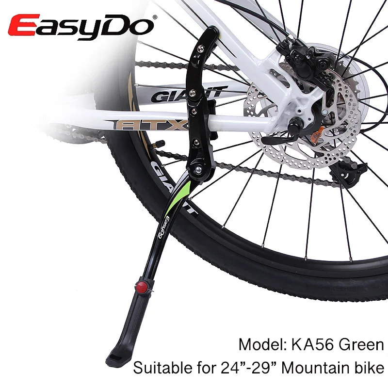 EasyDo 2"-29" MTB велосипедный кик-стенд 700C дорожный велосипед парковочные стойки горный велосипед подножка велосипедный боковой стенд Поддержка Регулируемая - Цвет: KA56 Green