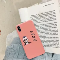 iphone x GYKZ קלאסי סרט רוצח ליאון מצויד מקרה עבור iPhone 7 XS MAX XR X 8 6 6s פלוס טלפון זוג דמות מצוירת כריכה רכה Coque (5)