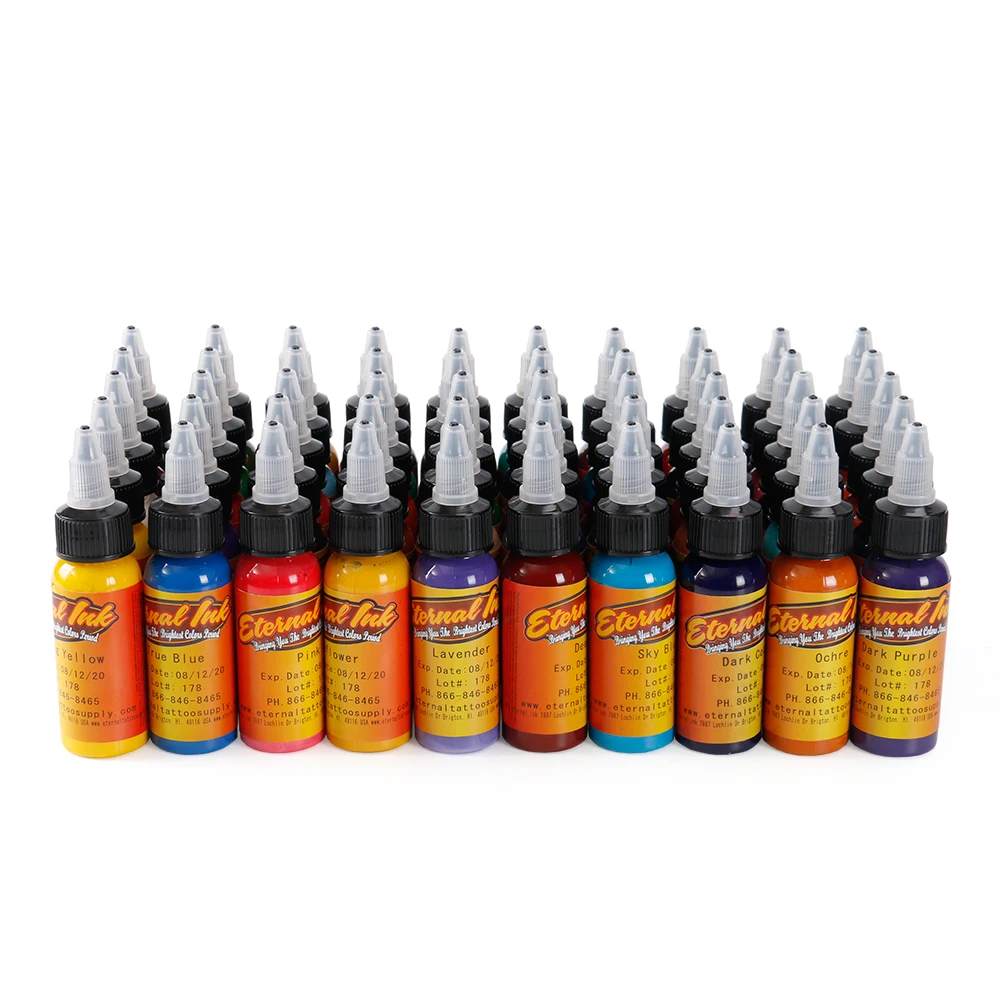 ouxinli New High Quality Ink Tattoo permanent Tattoo Ink Set 50 Color