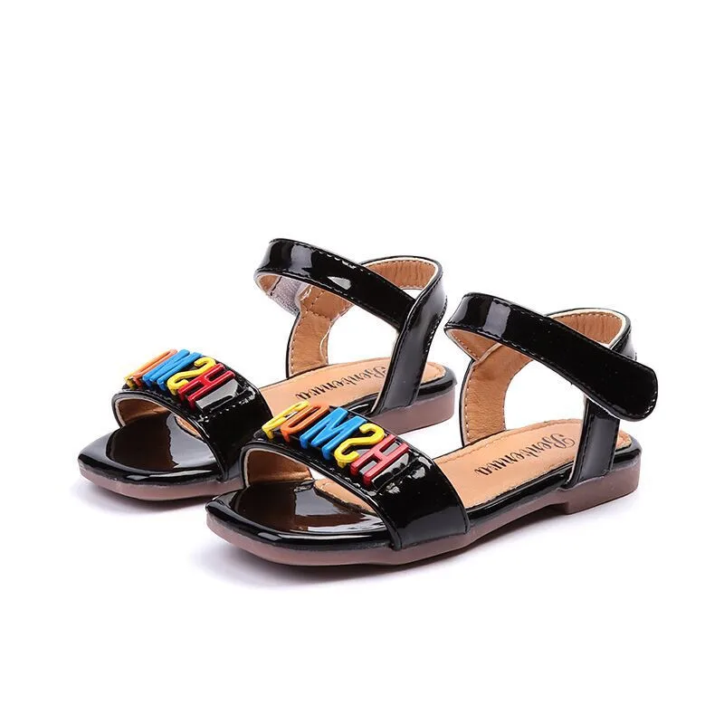 

2019 Kids Sandals Girls Shoes New Summer Letters Fashion Princess Girls Sandals Children Sandals For Girls Size 21-30