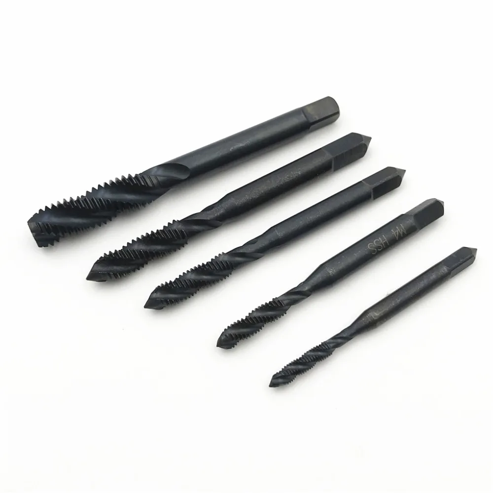 

5pcs/set Nitriding Spiral Hand Thread Tap Screw Spiral Point Thread Metric Plug Drill Bits M3 M4 M5 M6 M8 Hand Tools